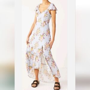 NWOT Rewind Lace Up Open Back Flutter Sleeve Dress XL